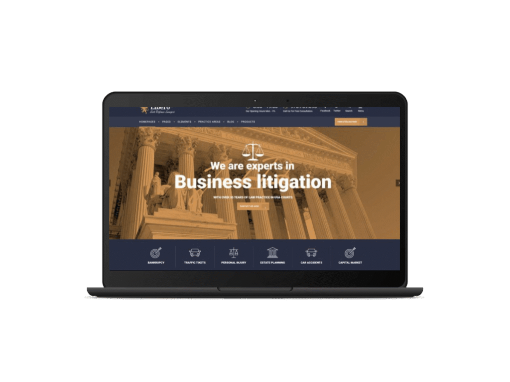 business law lawyer website design