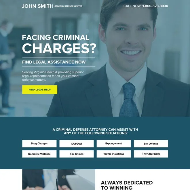 criminal defense lawyer web design