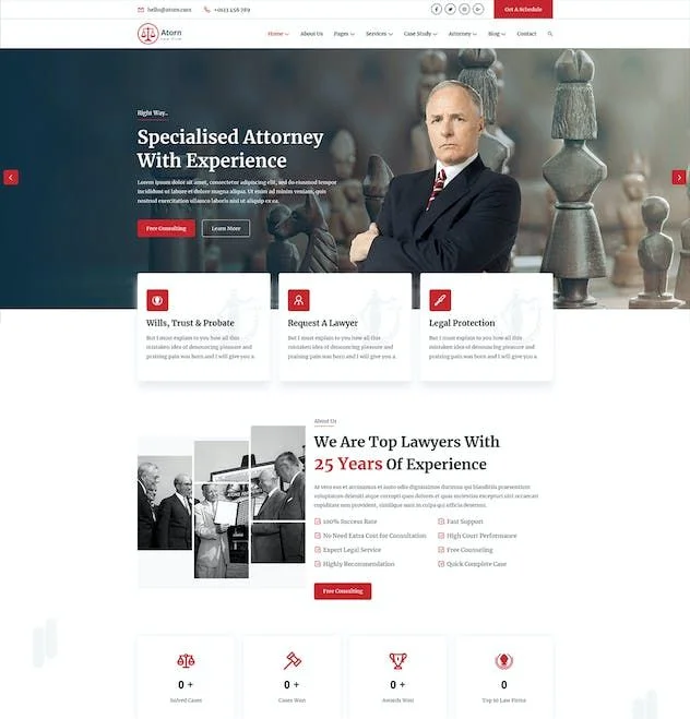 employment lawyer website design