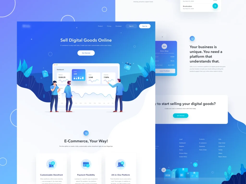 landing page web design