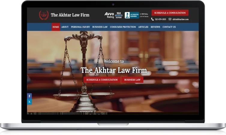 Professional lawyer web design Phoenix mockup