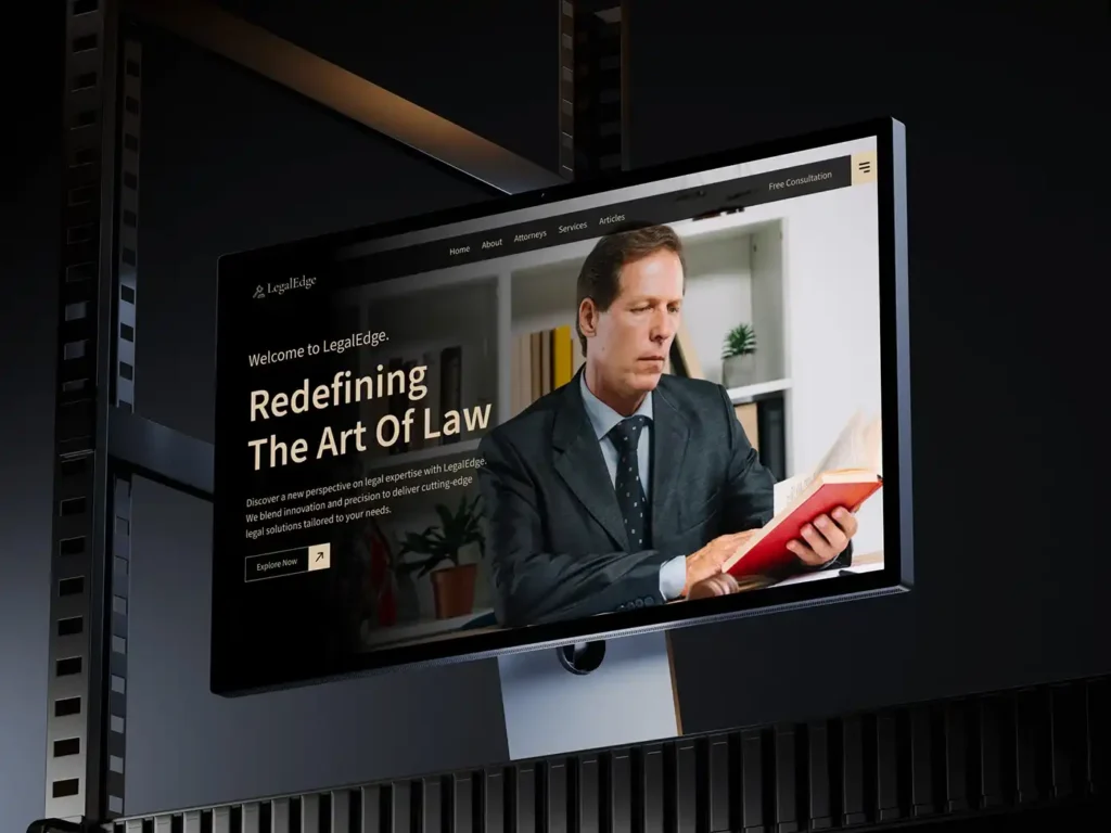 Law firm landing page website design
