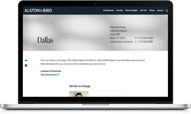 Lawyer website design Dallas with responsive law firm website development