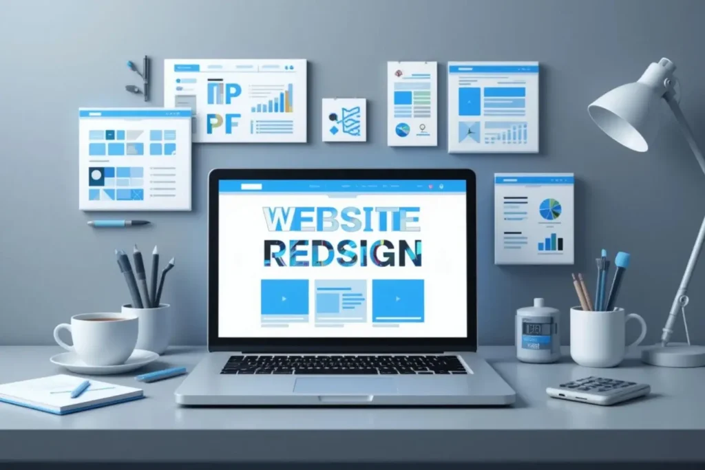 Law firm website redesign displayed on Laptop